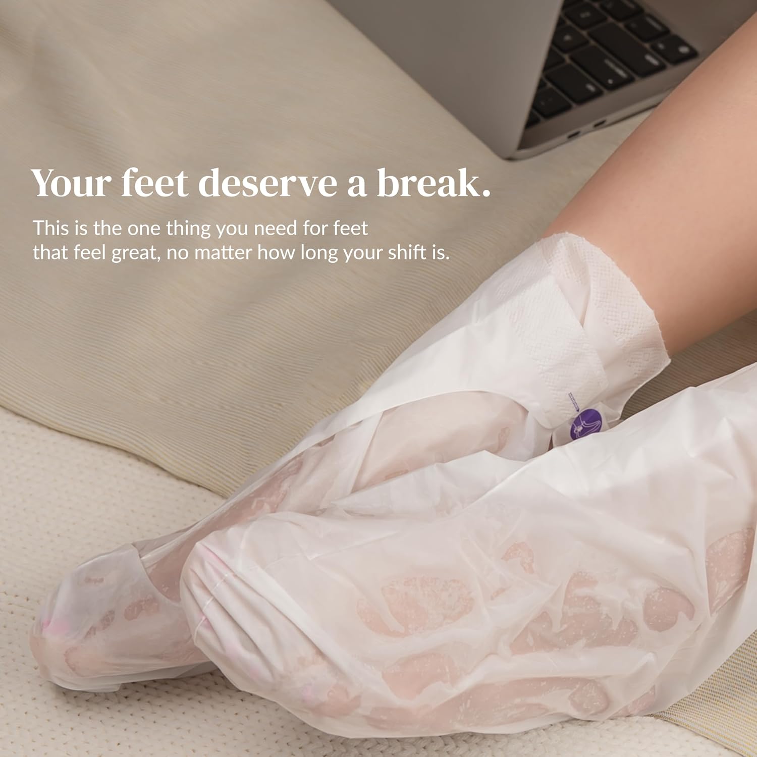Hydrating Foot Mask 6 Pairs, Relieve and Soften with Shea Butter & Jojoba Oil, Deep Moisturizing Socks for Dry
