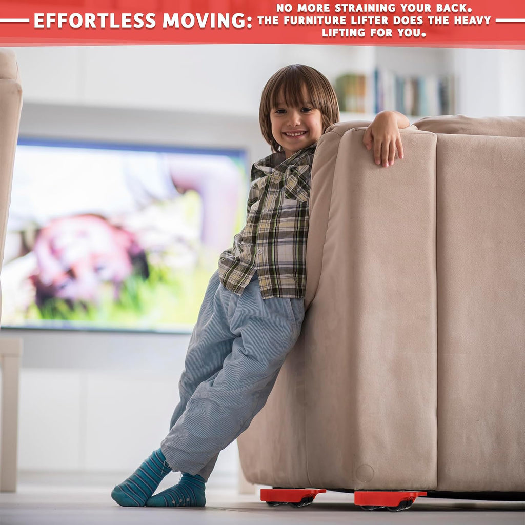 Furniture Lifter Tool with Sliders, Fridge Mover Set Up to 220 Lbs | Sofas, Tables, and Dressers Glide Easily with