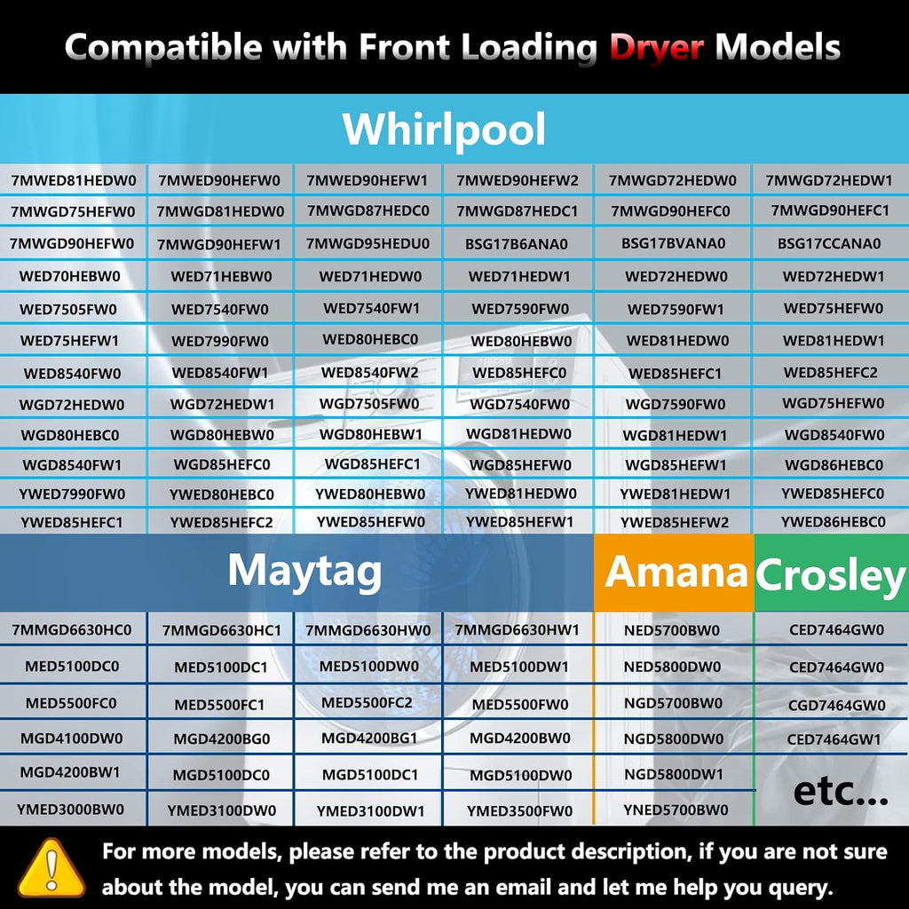 W10208415 Dryer Washer Door Hinge Fit for Whirlpool/Amana/Maytag/Crosley