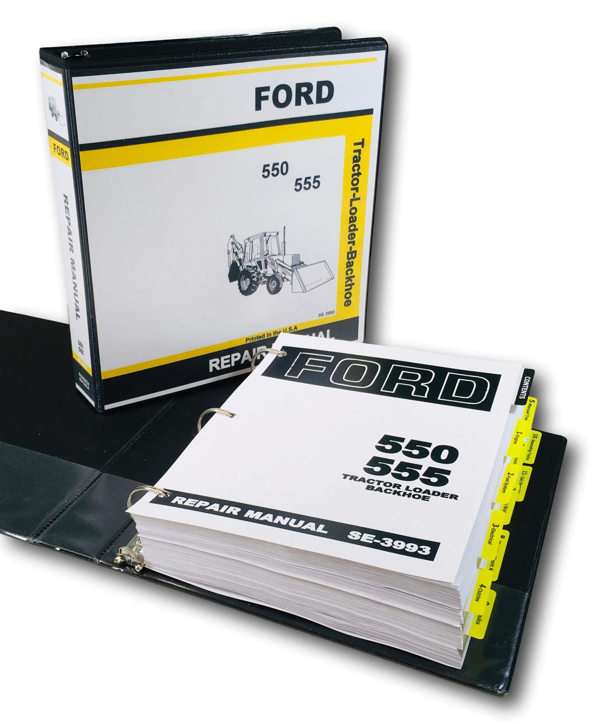 Service Manual for Ford 550 555 Tractor Loader Backhoe Repair Technical Shop Book