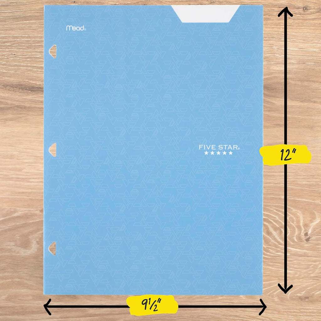 4-Pocket Folder, 6 Pack, Paper Folder, Fits 3-Ring Binders, Holds 8-1/2" x 11" Paper, Assorted Colors (38058)