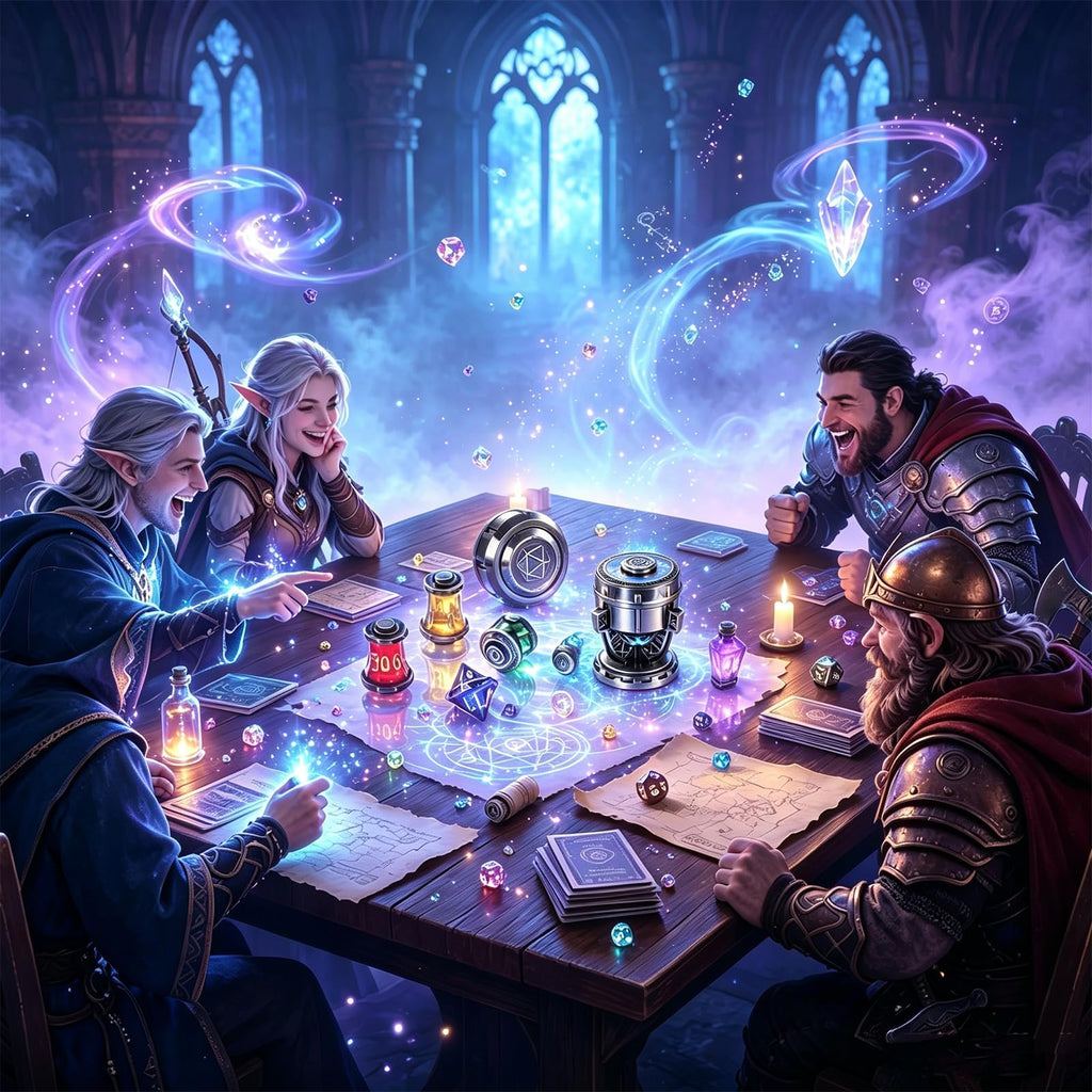 RPG Dice Set,7Pcs Alchemist's Metallic Elixir Dice with Spinning Chalice