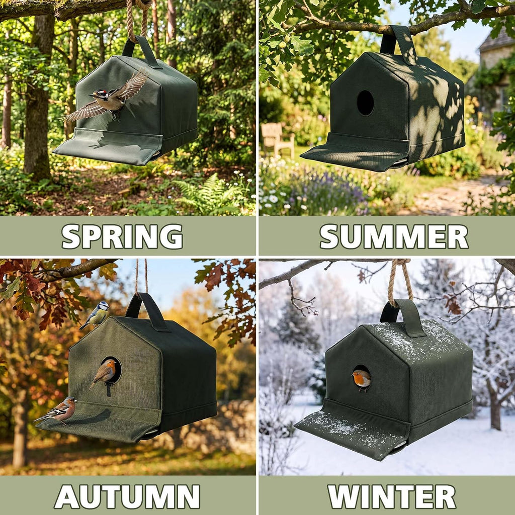Bird Houses for Outside - Bluebird House with Wide Platform and 1.7in Hole