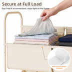 3-Tier Double Column Vertical Rolling Laundry Hamper,6 Removable Bags