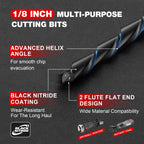 EZARC 1/8-Inch Multi-Purpose Cutting Bits for Drywall Wood Plastic