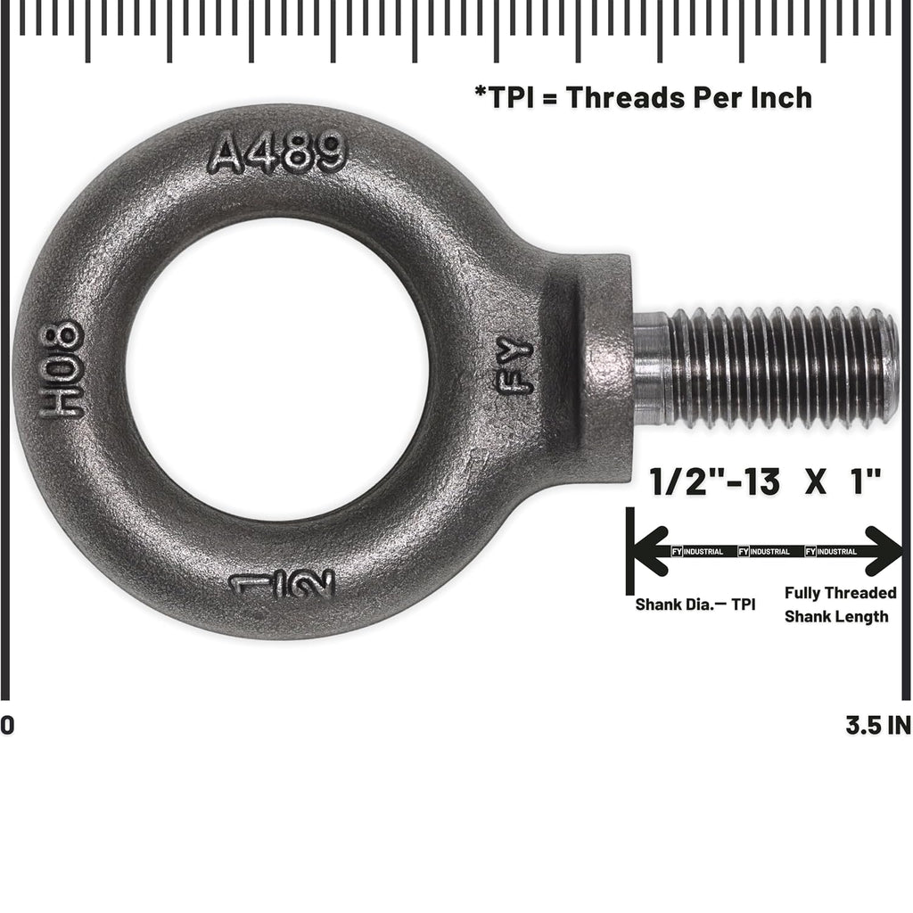 Box of 9 Pcs Lifting Shoulder Eye Bolts 1/2"-13 X 1