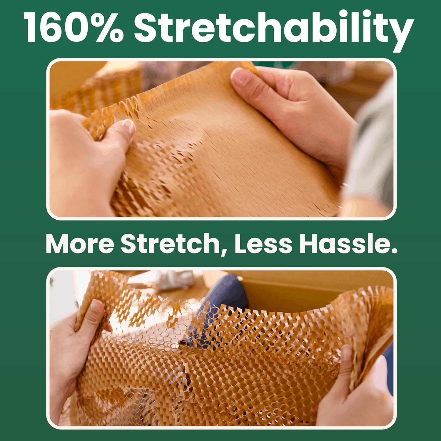 Honeycomb Packing Paper 12" x 230ft Roll, Expandable Bubble Cushioning Wrap for Packing & Moving, Packaging Supplies
