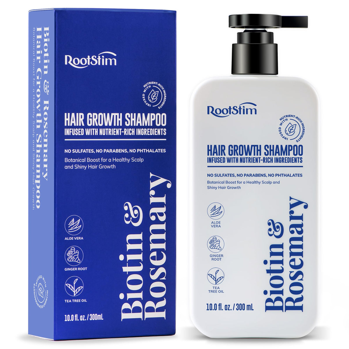 Biotin & Rosemary Hair Growth Shampoo for Thinning Hair, 10 Fl Oz