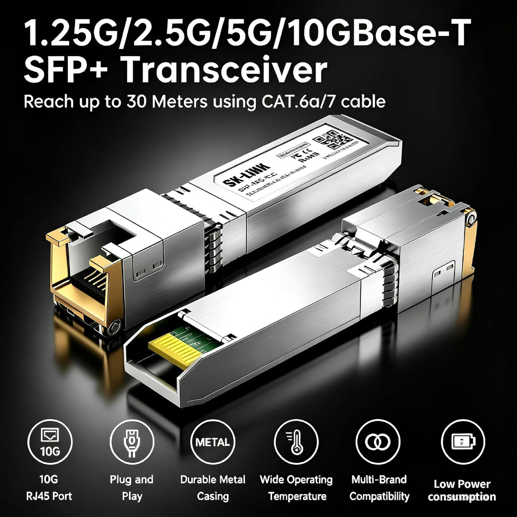 10GBase-T SFP+ to RJ45 Transceiver 10G Copper SFP Module Up to 30m
