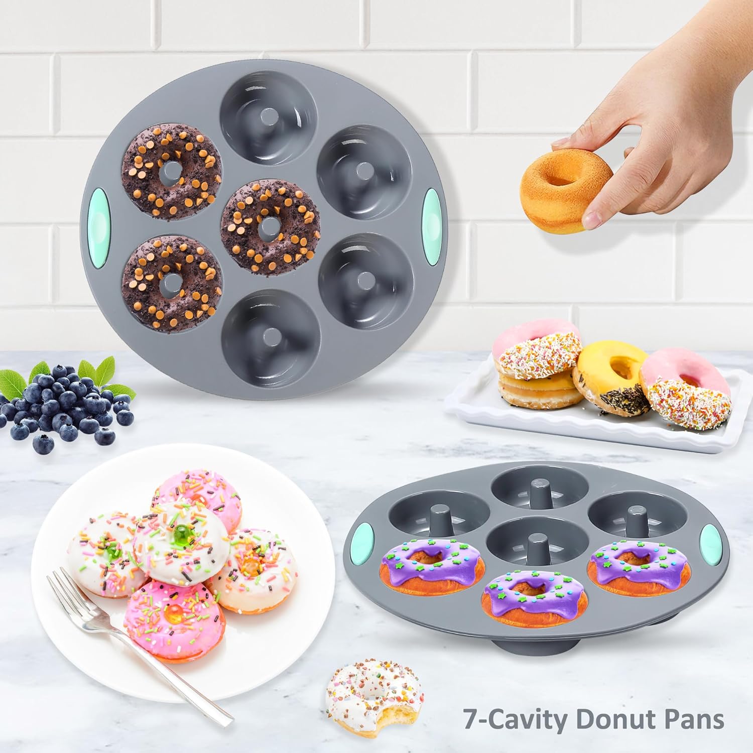 54 Pieces Silicone Baking Pans Set, 10 Silicone Cake Molds, Loaf Pan and Muffin Pans, Non-Stick Baking Cup, with