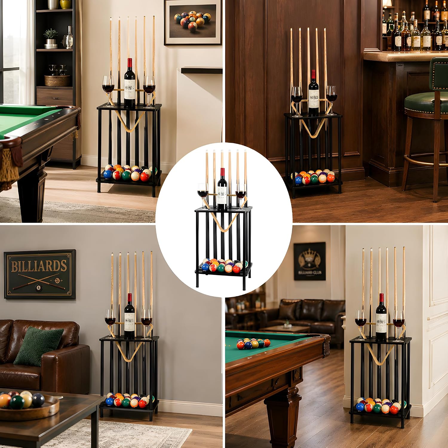 Pool Stick Holder Pool Table Accessories Pool Cue Holder Rack Billiard Cue Racks Set Cue Stick Holder Floor Stand