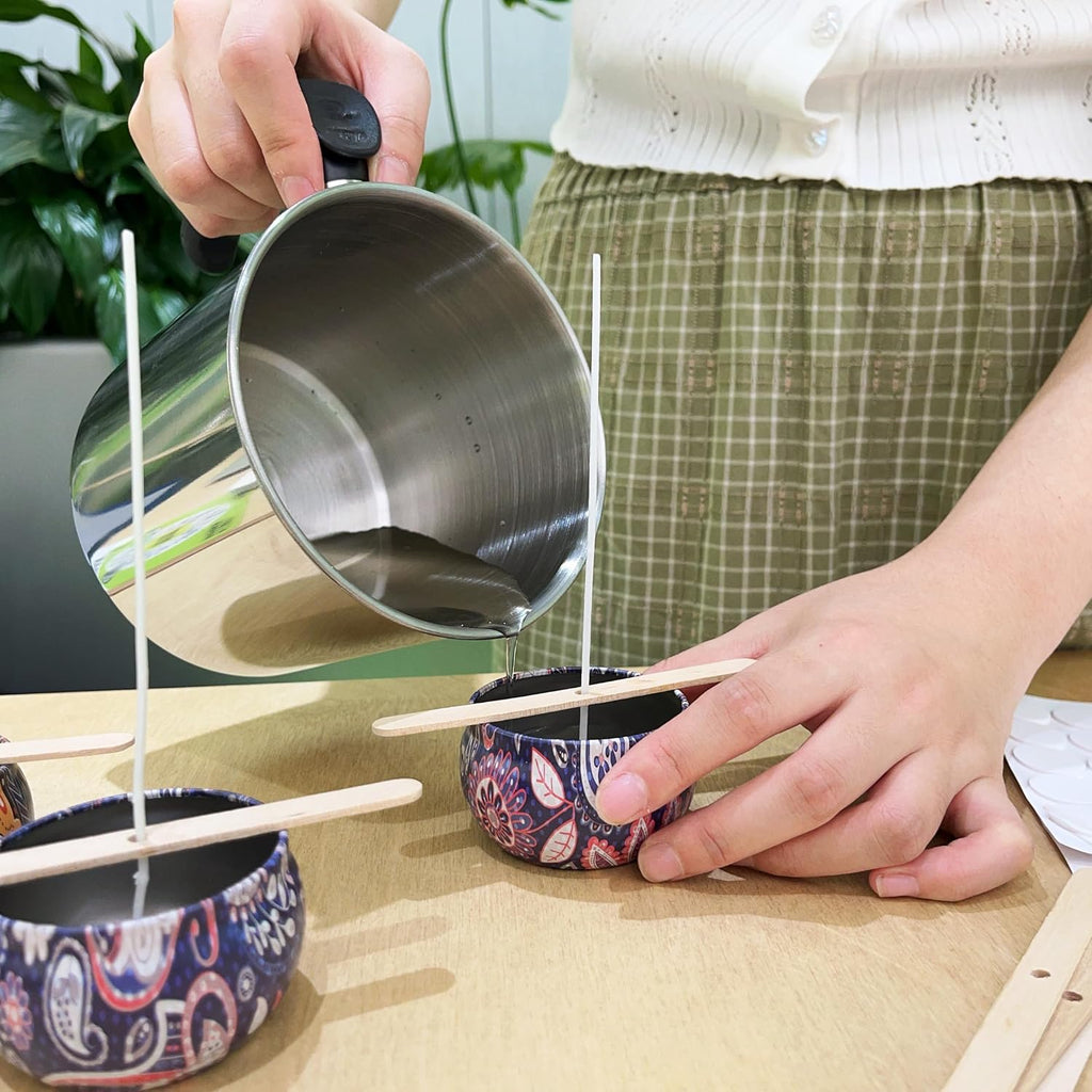 44oz 1.3L Candle Making Pouring Pot Wax Melting Pot and Spoon 304 Stainless Steel Candle Making Pitcher