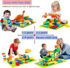 Marble Run Building Blocks, 145 PCS Classic Big Blocks STEM Toy