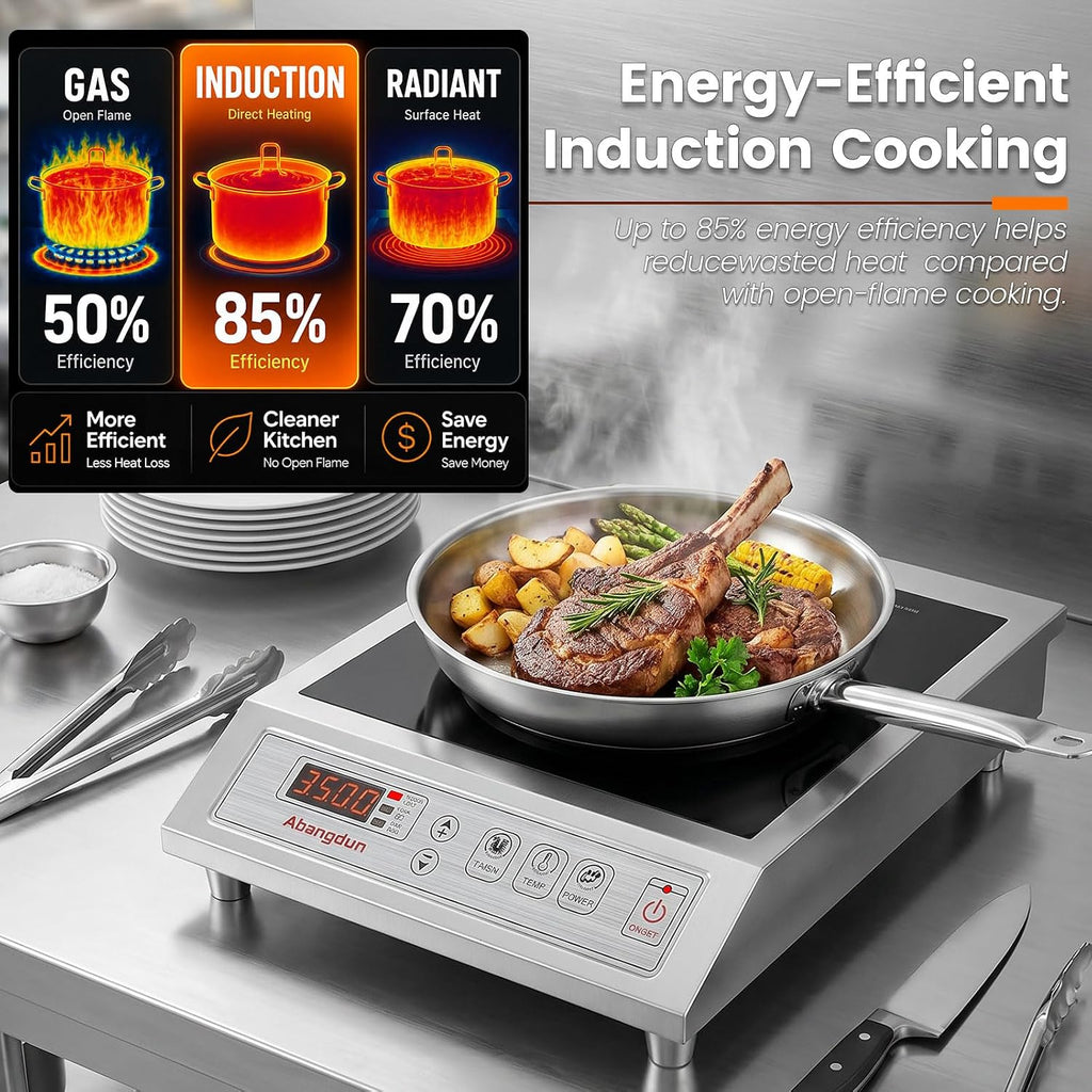 3500W Commercial Induction Cooktop, 220V Induction Hot Plate