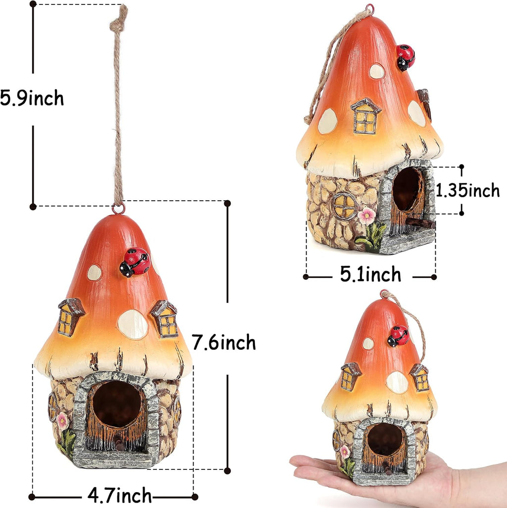 Bird Houses for Outside, Hanging Birdhouse for Outdoor Garden, Patio, Yard