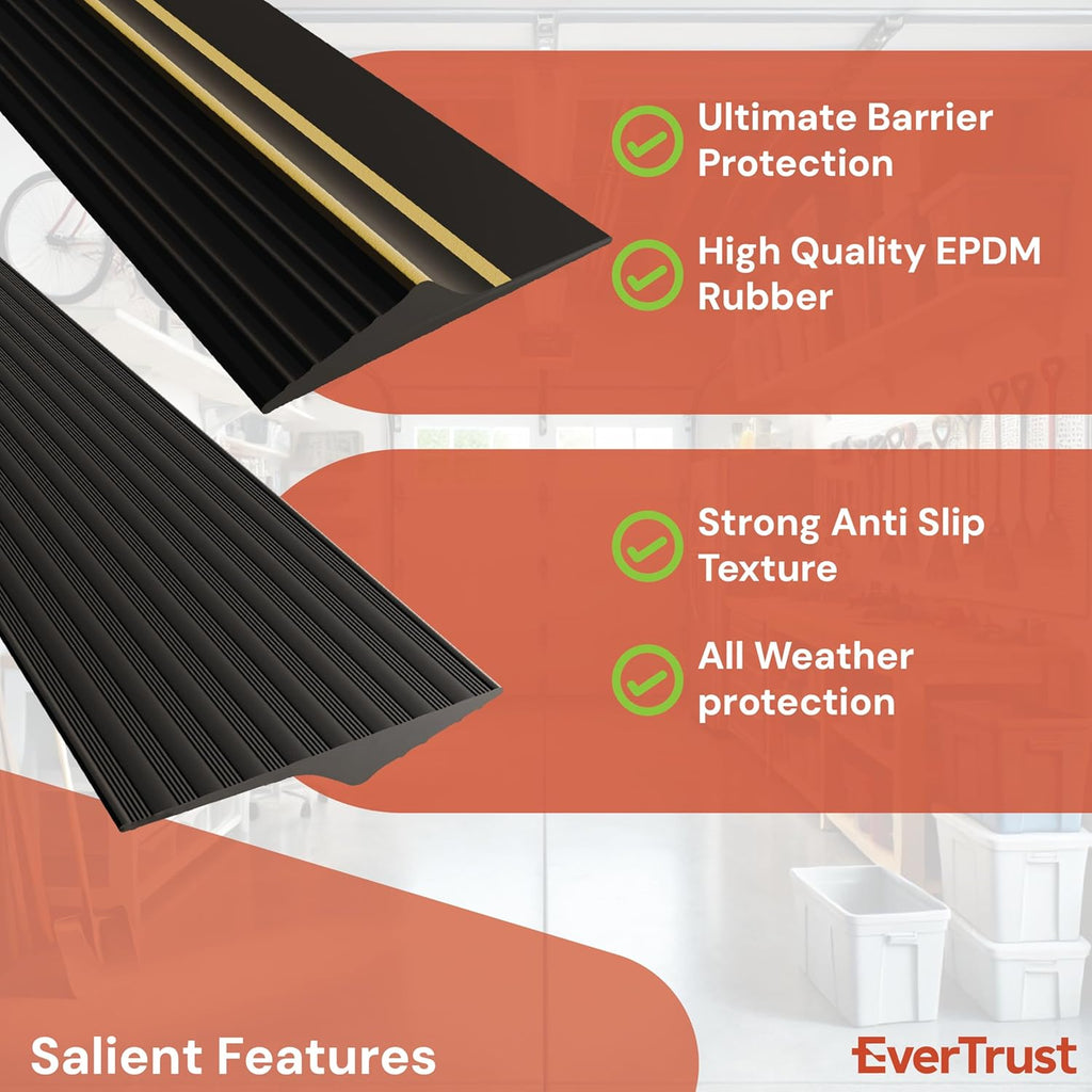 10Ft/3M Garage Threshold Seal Strip + 1pc 300ml Sealant Adhesive