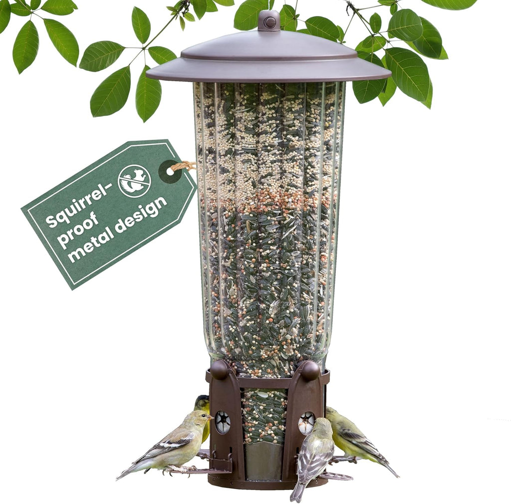 Squirrel-Be-Gone Max Bird Feeder, (4) Flexport Feeding Stations
