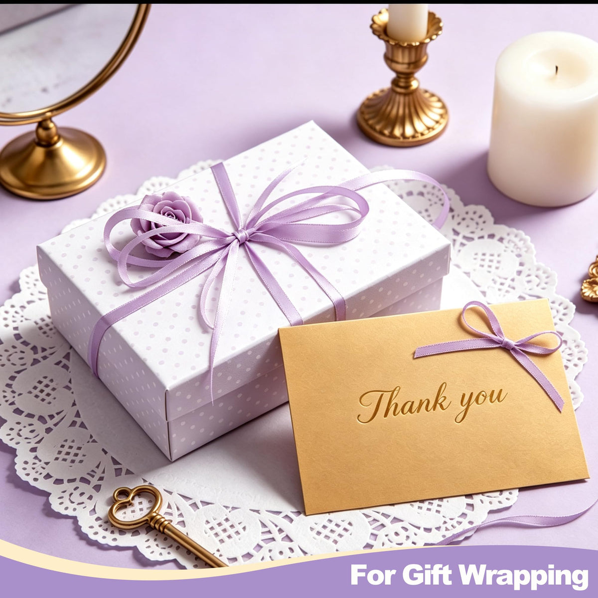 1/8 Inch 870yd Light Purple Thin Satin Ribbon String Gift Wrapping