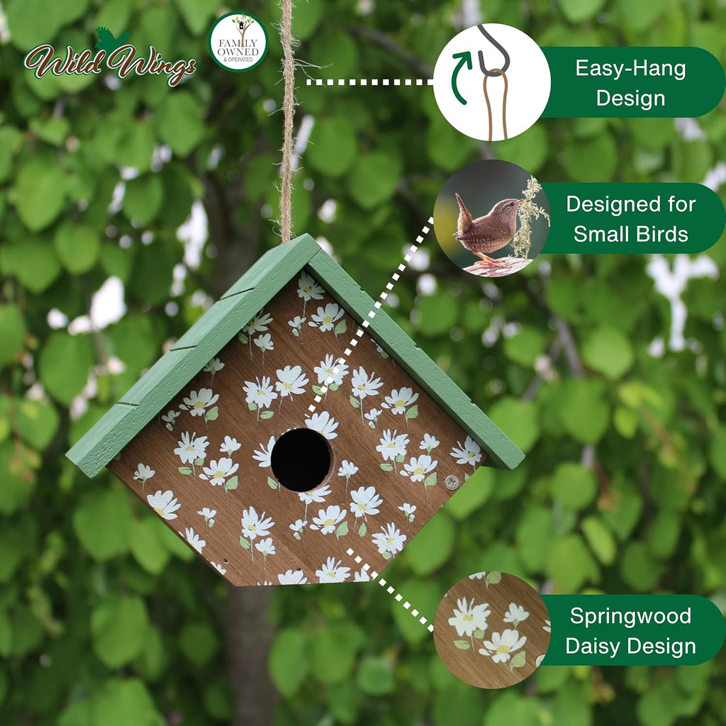 Decorative Wren House Springwood Daisy, Green