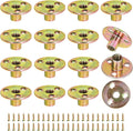 FoDau770 M10-1.5 Brad Hole T-Nut with Screws - 16 Set (64 Pieces)