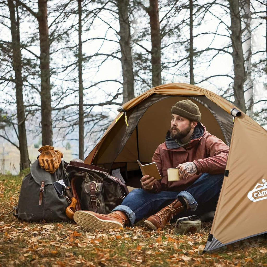 1 Person Tent for Camping Hiking Mountain Hunting Backpacking Tents 4 Season Resistance to Windproof Rainproof and