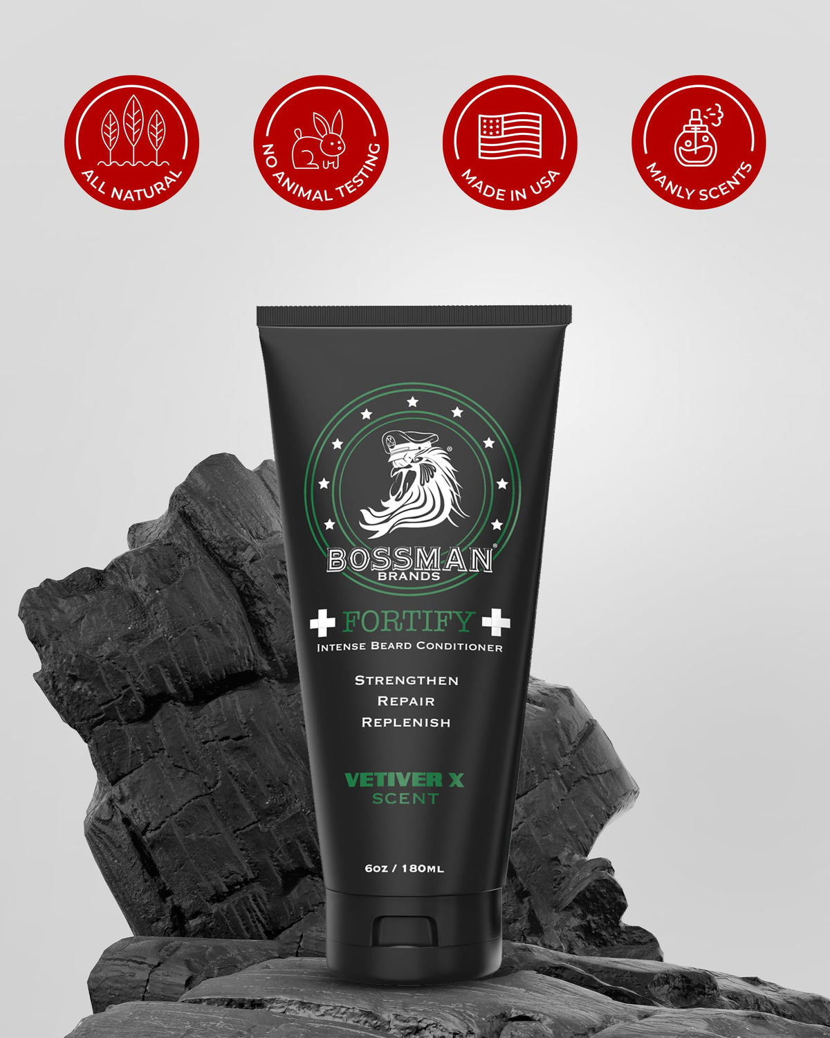 Fortify Intense Beard Conditioner for Men (Vetiver X) - Texas-Made