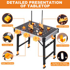 Portable Workbench 1000Lbs Capacity 2026 Upgraded Adjustable 5 Level Height Heavy Duty Folding Work Table with 2