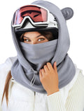 Fleece Balaclava Over Helmet - Warm Helmet Ninja Hood - Snowboard Hooded Hat Neck Gaiter Ski Mask