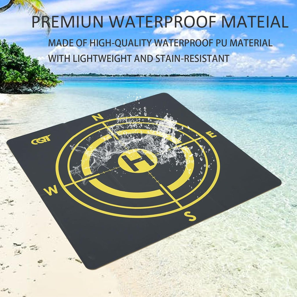 Drone Landing Pad Universal Waterproof Weighted Portable Fast-Foldable Helipad Launch for DJI Mavic 3 Pro/Mini 2