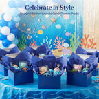 120 Sheets Blue Glitter Tissue Paper, 20 X 14 inch