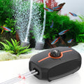 Powerful Aquarium Air Pump, 3.5W/4.5W Ultra Quiet Fish Tank Air Pump Dual Outlet, Adjustable Oxygen Aerator Pump with