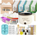 Soap Making Kit with 4 Flavored 10 lbs Soap Base in Bulk | DIY Soap Kit in Bulk with Soap Melting Pot, 10 lbs Soap