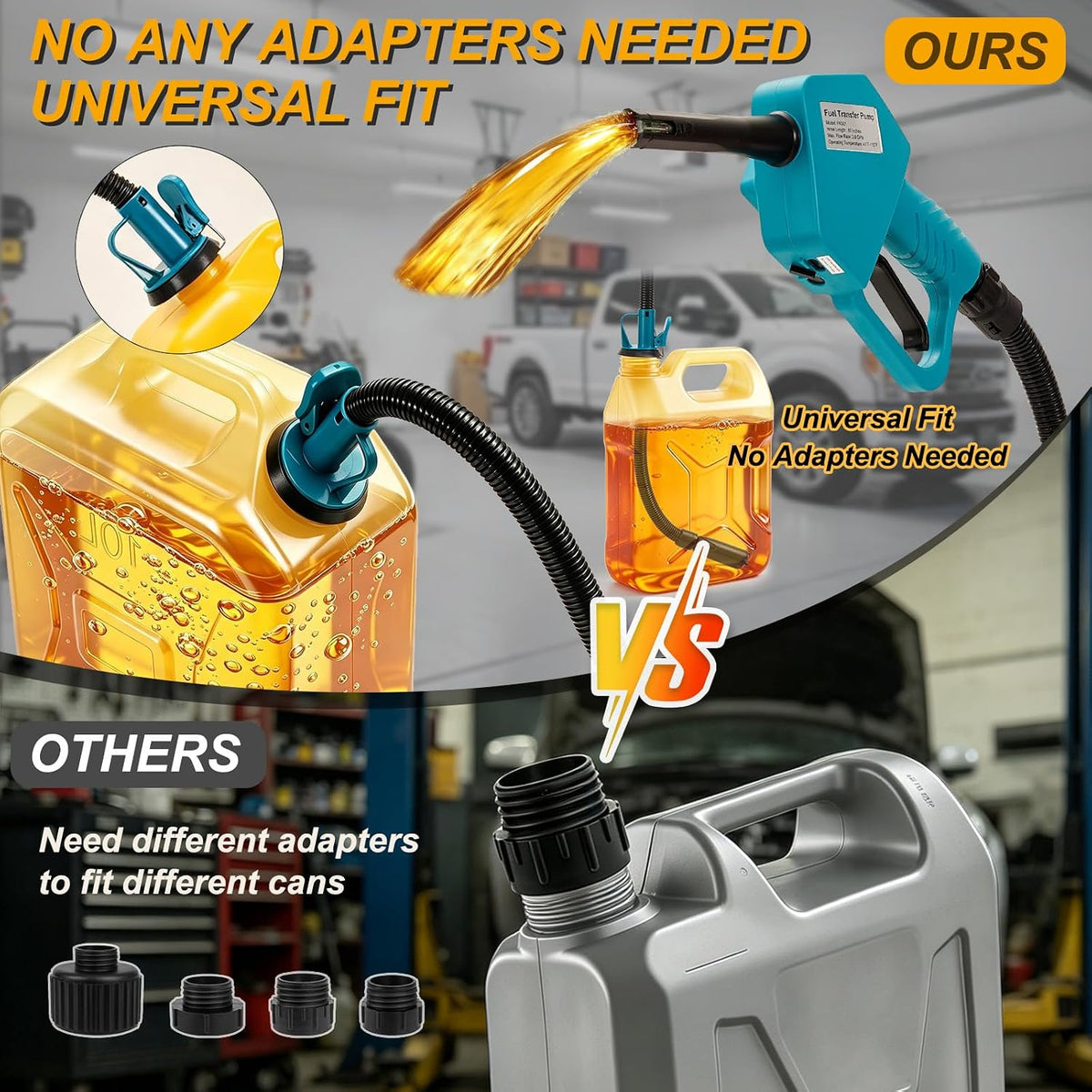 ALL-in-one Fuel Transfer Pump, Auto & Hand Nozzle,3.8GPM