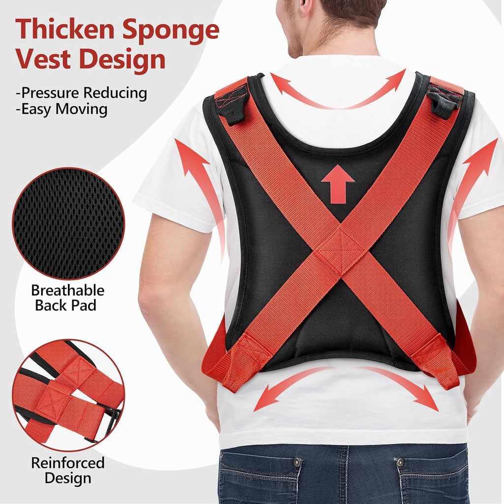 Moving Straps 1 Person-Front Carry, Lifting Straps Moving Free Your Arms, Heavy Duty Strap for Appliance, Thicken