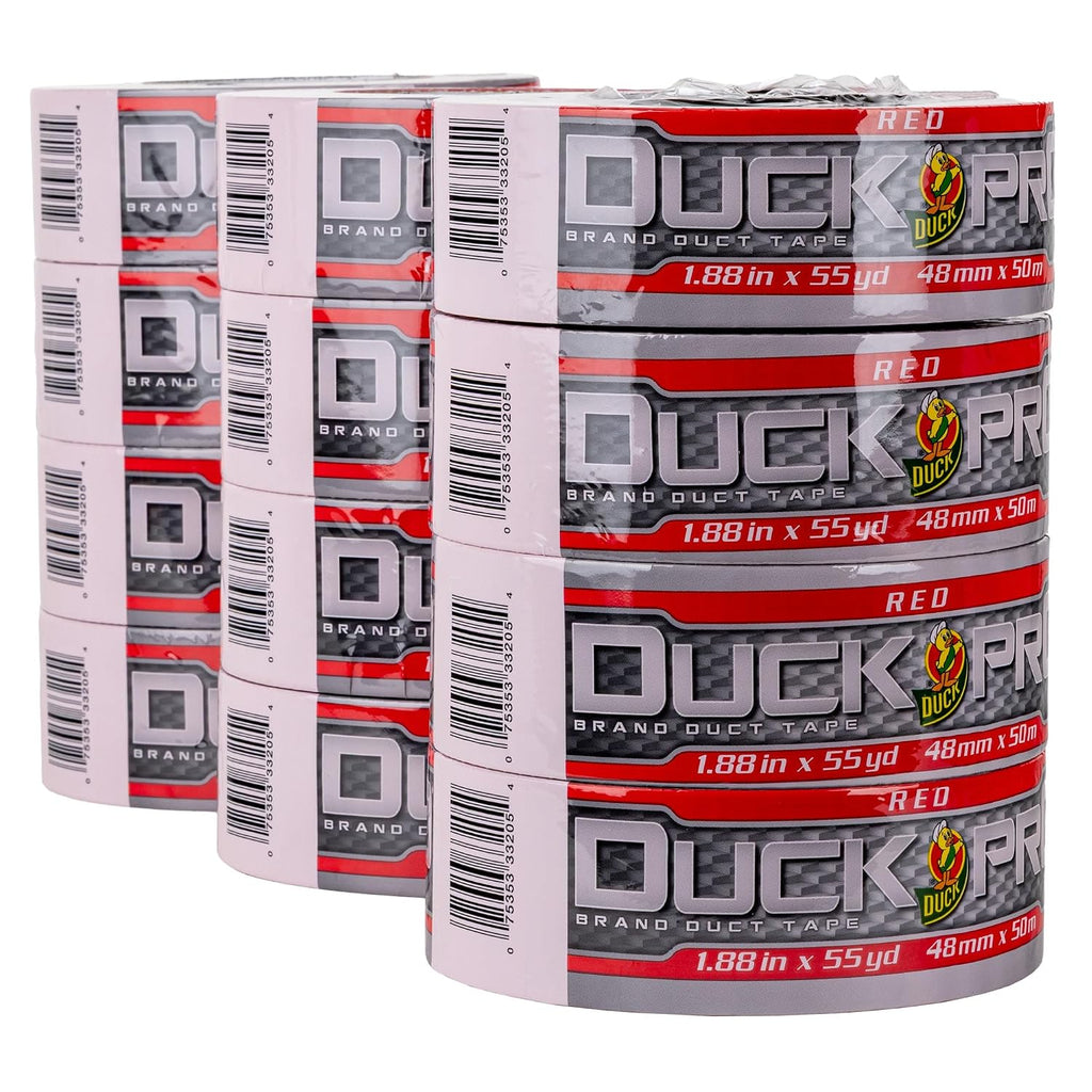 Pro Heavy Duty Duct Tape for Long Lasting Repairs, Red, Multipack