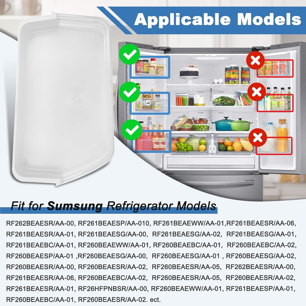DA97-12657A Refrigerator Door Bin for Samsung Door Shelf Replacement (LEFT)