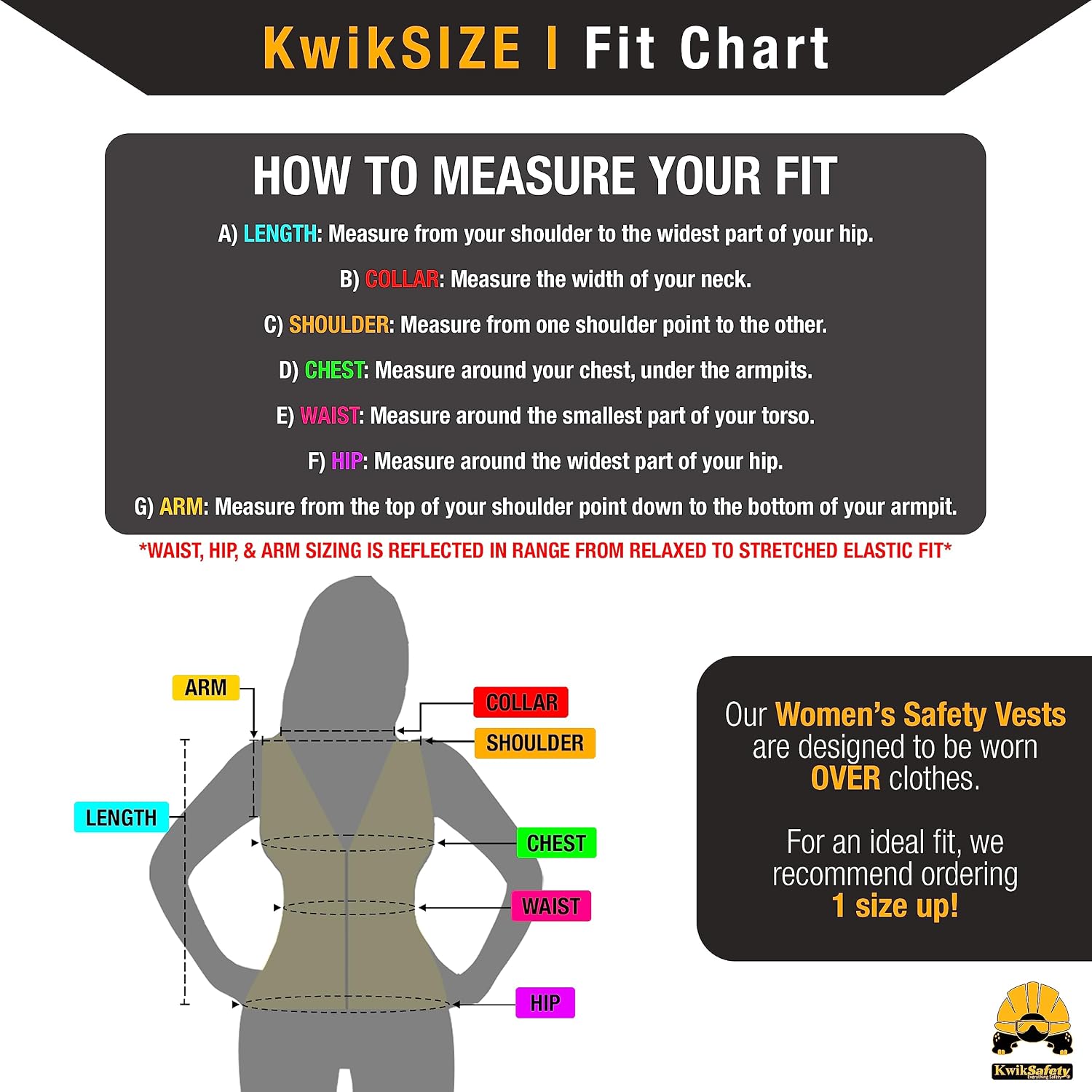 FIRST LADY Safety Vest for Women Class 2 ANSI OSHA Hi Vis Vest