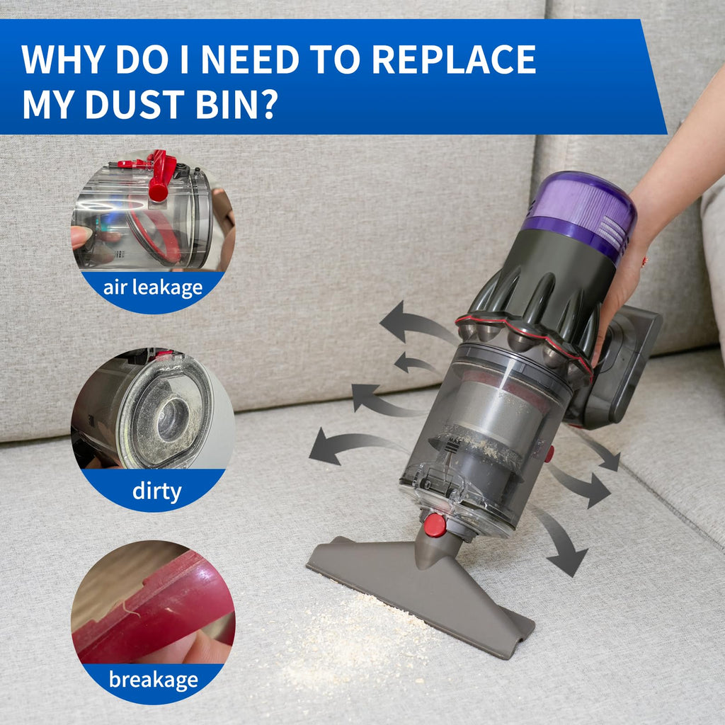 Keluke Replacement Dust Bin for Dyson V9 V10 & V12 Slim