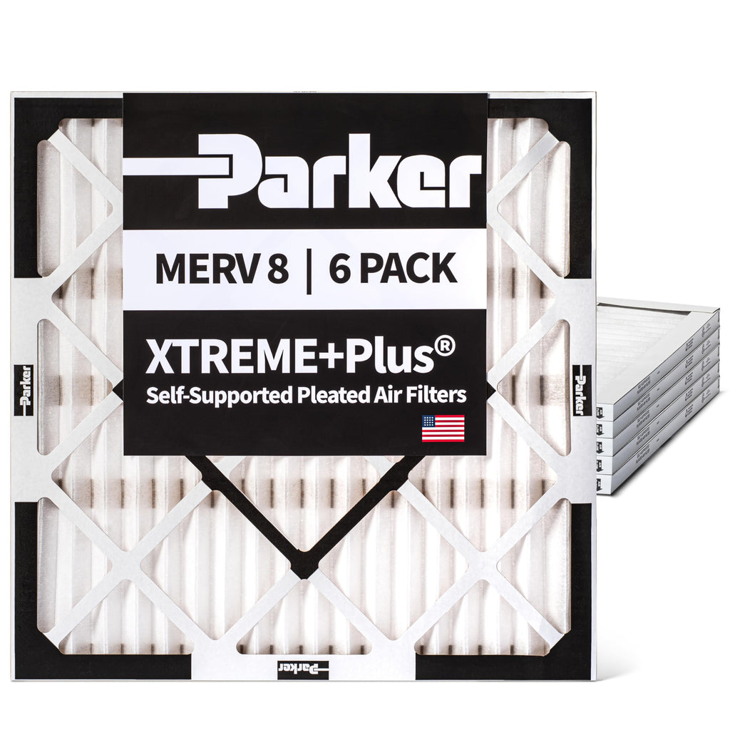 Parker 12x12x1 MERV 8 Xtreme Plus Pleated HVAC Air Filter. 6 Pack