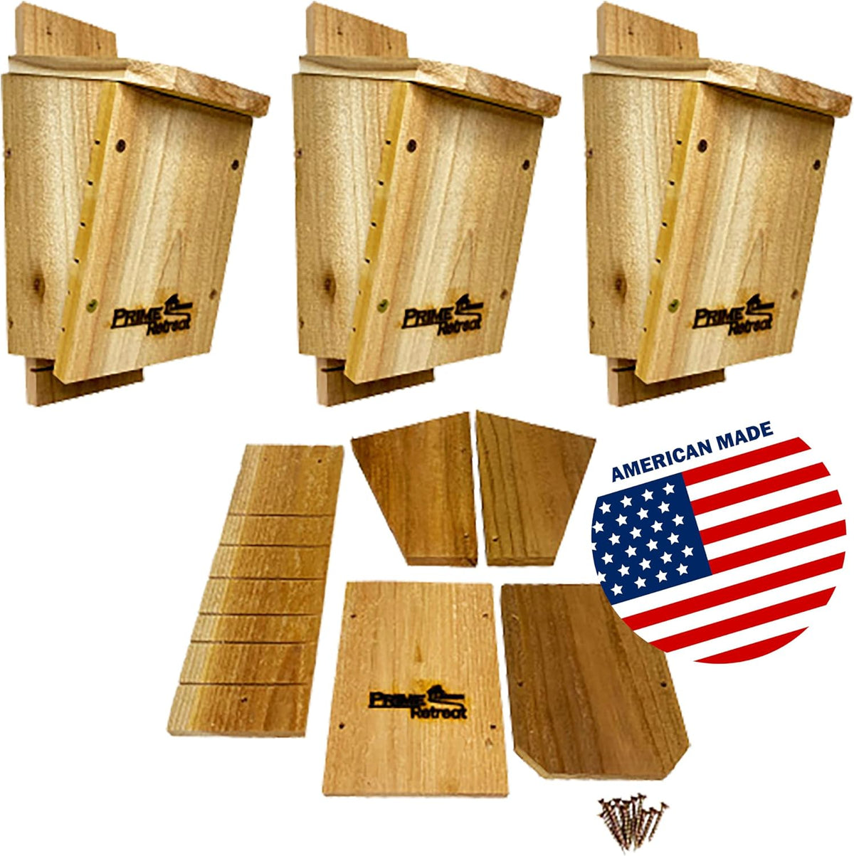 DIY Cedar Bat Houses by Prime Retreat, Club Pack of 4