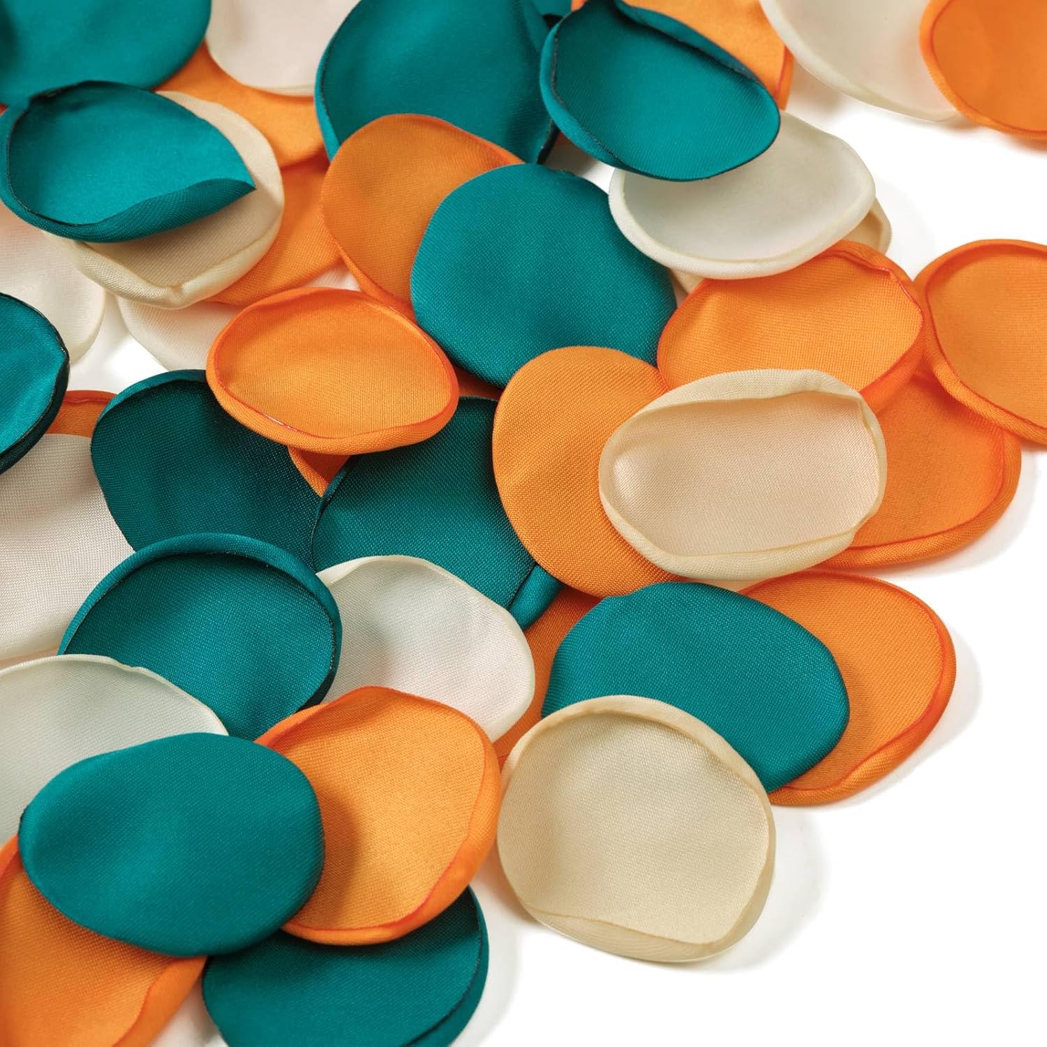 400pcs Silk Rose Petals Orange Green Flower Petals for Wedding, Flower Girl Basket, Aisle Runner, Romantic Dinner