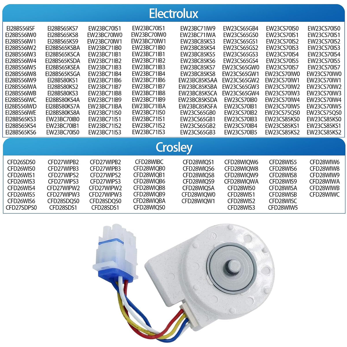 DGHF2360PF2A DGHF2360PF8A EW23CS65GS1 Refrigerator Evaporator Fan Motor