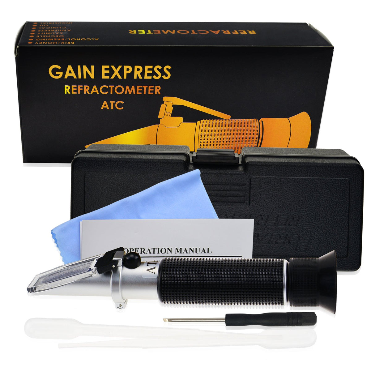0-10% Brix Refractometer with ATC Low-Concentrated Sugar Content Solutions Accuracy 0.1% Maple Sap Cutting Liquid CNC