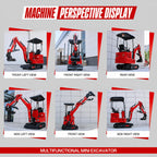 3,100 lbs Mini Excavator with Kubota-Engine & Side Swing Boom