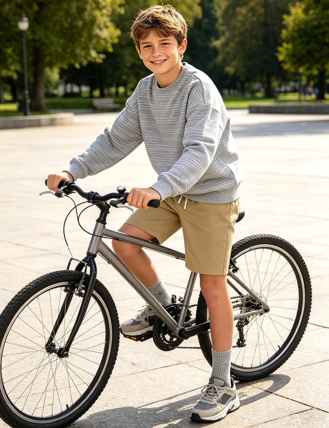 Boys School Uniform Shorts Stretch Chino Short Size 7-14 Years