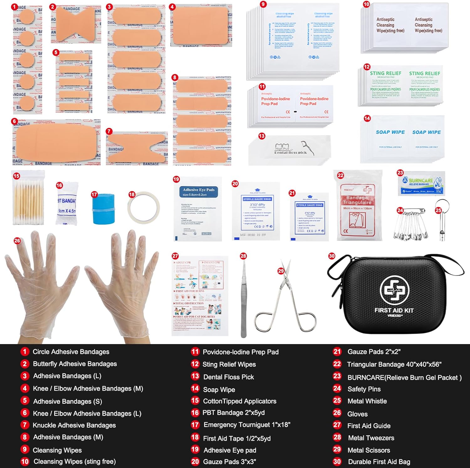 Mini First Aid Kit - 150 Piece Small Waterproof Hard Shell Medical Kit for Home, Car, Travel, Camping, Truck, Hiking