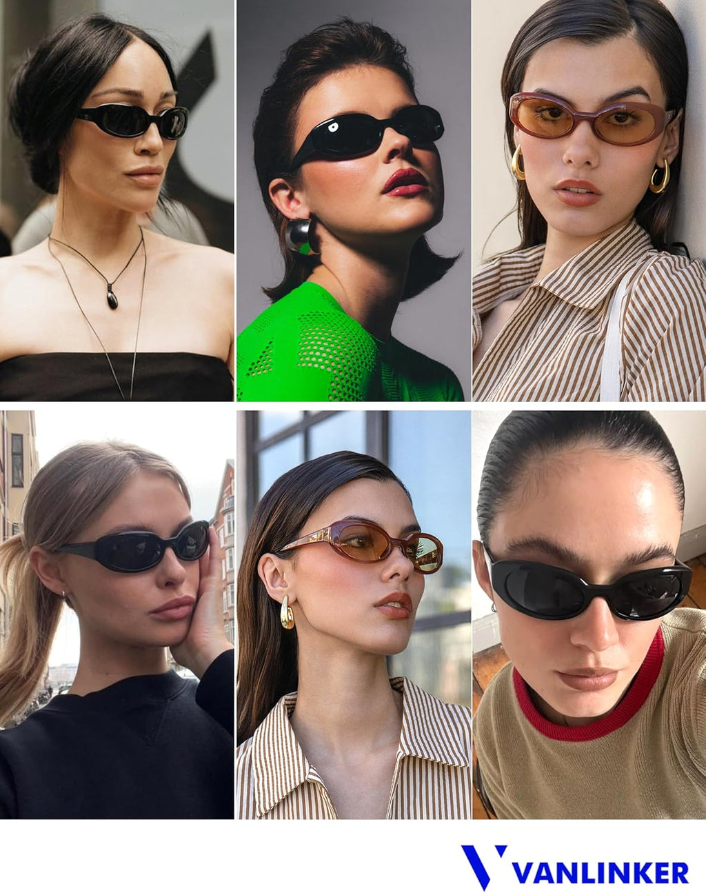 Wrap Around Y2K Oval Polarized Sunglasses for Women Men VL9923 | Retro 90s Shades