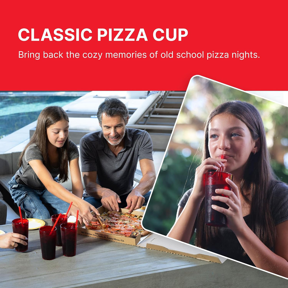 16 Ounce (oz) Restaurant Grade Beverage Tumblers (6 Pack) - Drinking Glasses, Stackable, BPA-Free, Shatter-Proof