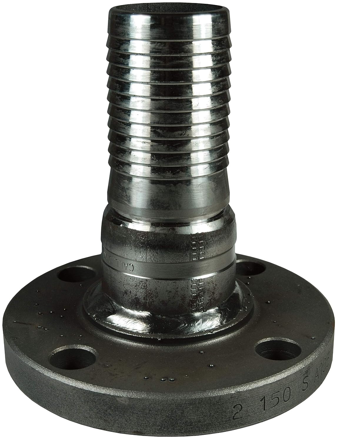 Dixon 4" Steel, Crimp Style, 150# ASA Flange x Hose Shank (FST40CS)