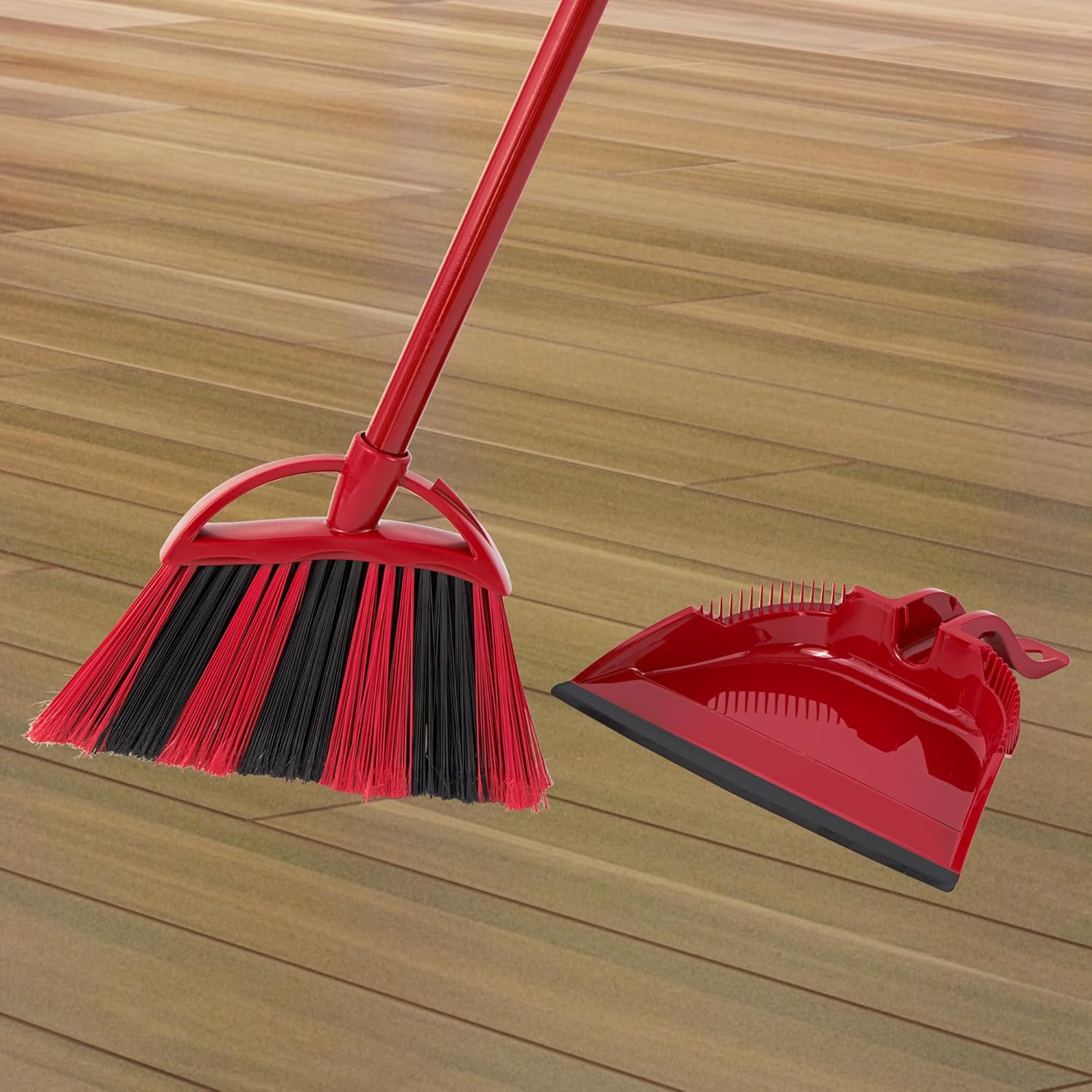 O-Cedar One Sweep Broom & Step-On Dustpan Set | Patented Wave Bristles Remove Over 99% of Dirt in One Pass |